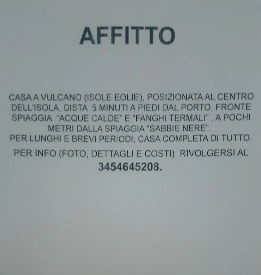 Holiday home Casa Sofia Villa Vulcano